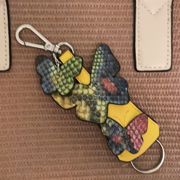 Purse Handbag Natural Ivory Tan Butterflies Summer - Picture 3 of 15